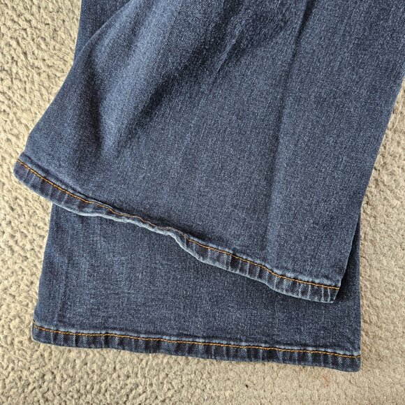 Rock & Roll Cowgirl Jeans Women 26x32 (28x31) Blue Bargain Button Flare Wide Leg - Picture 15 of 16